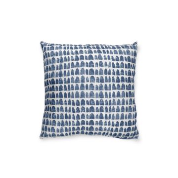 Perna, YST0403, 45x45 cm, Poliester, Alb/Albastru