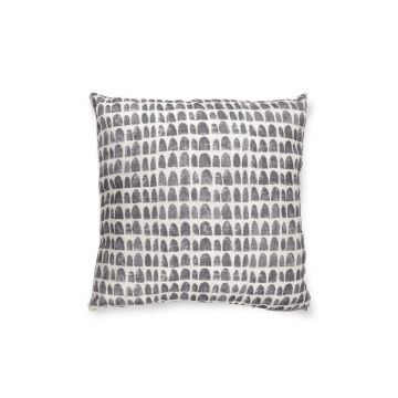 Perna, YST0404, 45x45 cm, Poliester, Alb / Gri închis