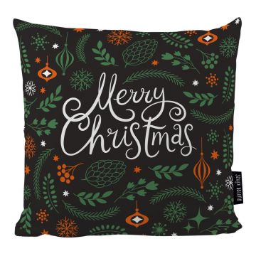 Pernă cu motive de Crăciun Butter Kings Very Merry, 45 x 45 cm