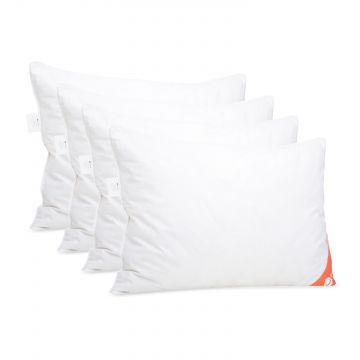Set 4 x Perne Deluxe cu pene și puf de gâscă, husă bumbac, 50x70 cm