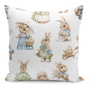 Față de pernă 43x43 cm cu model de Paști – Mila Home