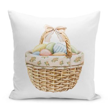 Față de pernă 43x43 cm cu model de Paști – Mila Home
