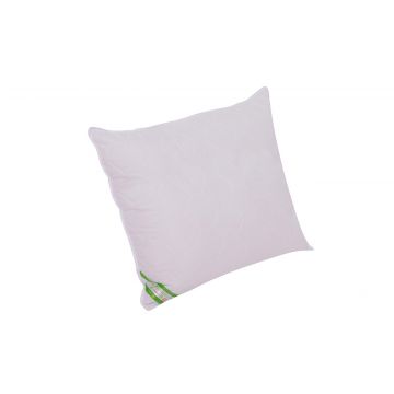 Perna Alcam 70x70 cm, microfibra matlasata, lavabila, alb