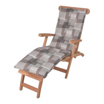Pernă pentru scaun de grădină gri pentru șezlong 52x170 cm Stoke – Sun Garden