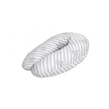 Perna multifunctionala Lorelli Grey Striped, bumbac ranforce, 190 cm