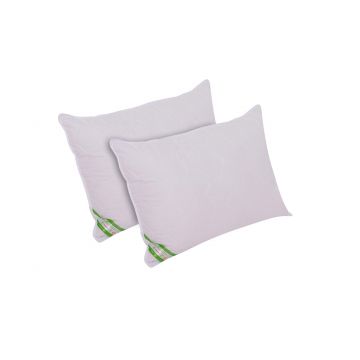 Set 2 perne 40x50 cm, microfibra matlasata, alb