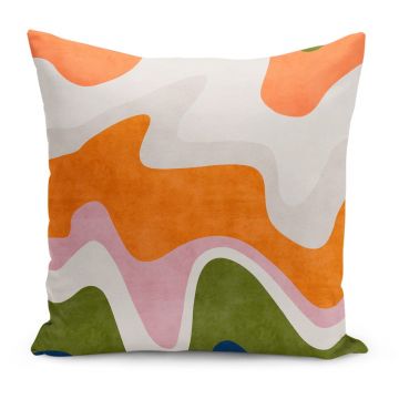 Față de pernă 43x43 cm Squiggly Orange – Mila Home
