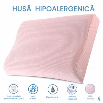 HUSA de schimb / Fata de perna - pentru Perna Copii Toddler - Roz - Bumbac 100%