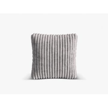 Perna decorativa, Martina-212, Micadoni Home, 55x55 cm, velur, gri deschis