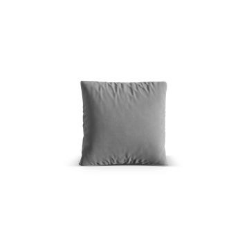 Perna decorativa, Nuria-88, Micadoni Home, 40x40 cm, catifea, gri