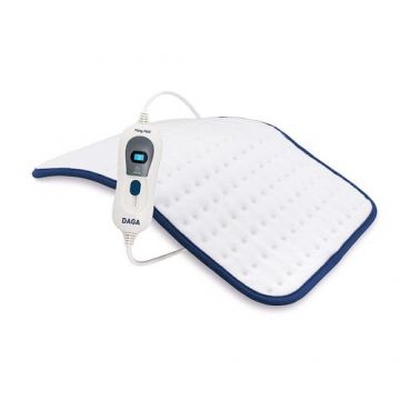 Perna electrica Daga TF 350 Textil Basic,100 W, 3 nivele de temperatura, Incalzire rapida, Oprire automata dupa 90 min (Alb/Albastru)