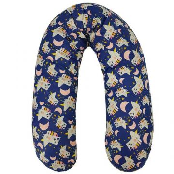 Perna pentru gravida Appekids Navy, Fibre din silicon, 180 cm