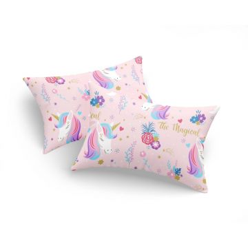 Set 2 fete de perna, Magical - Pink, Eponj Home, 65% bumbac/35% poliester