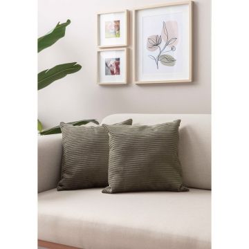 Fețe de pernă 2 buc. din catifea reiată 43x43 cm – Mioli Decor