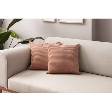 Fețe de pernă 2 buc. din catifea reiată 43x43 cm – Mioli Decor