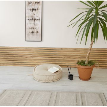 Perna de podea, Valovi, Onna, 60x15x60 cm, Textil, Crem