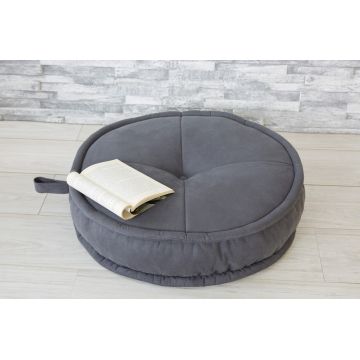 Perna de podea, Valovi, Onna, 60x15x60 cm, Textil, Gri