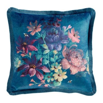 Pernă decorativă din catifea 45x45 cm Bridgerton Romantic Floral – Catherine Lansfield