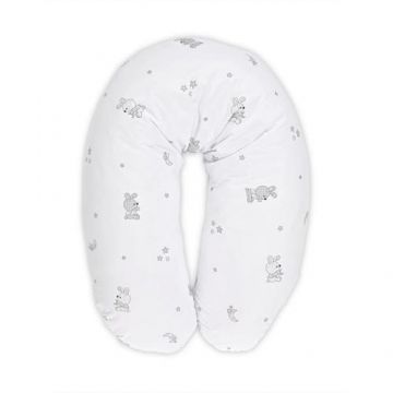Perna multifunctionala Lorelli Little Rabbits Grey, bumbac ranforce, 190 cm