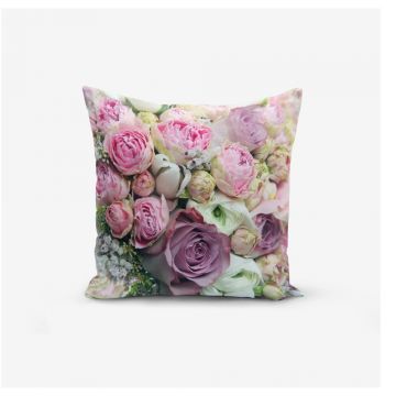 Față de pernă din amestec de bumbac Minimalist Cushion Covers Roses, 45 x 45 cm