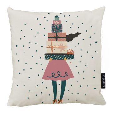 Pernă decorativă 45x45 cm cu model de Crăciun A Lot of Gifts – Butter Kings