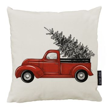 Pernă decorativă 45x45 cm cu model de Crăciun Christmas Truck – Butter Kings