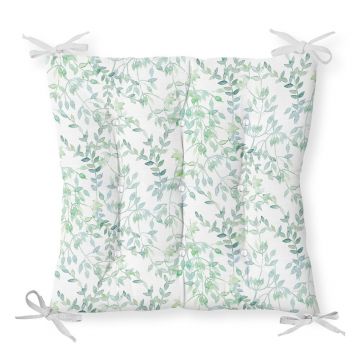 Pernă pentru scaun cu amestec de bumbac Minimalist Cushion Covers Delicate Greens, 40 x 40 cm