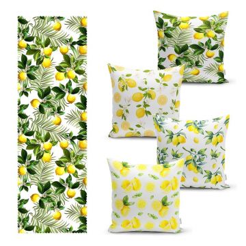 Set fețe de pernă și napron 5 buc. – Mila Home