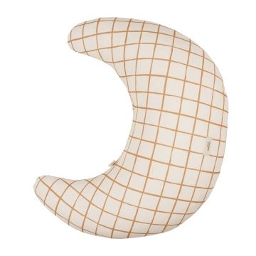 Pernă de alăptat bej Camel Check – Malomi Kids