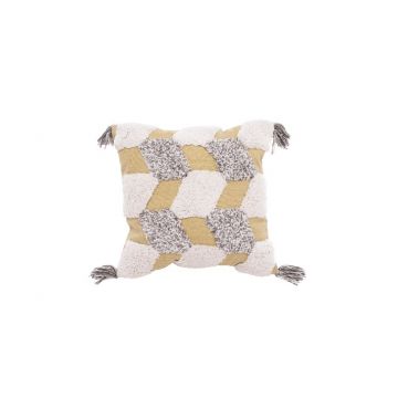 Perna decorativa Bedora Grey, 45x45 cm, 100% bumbac