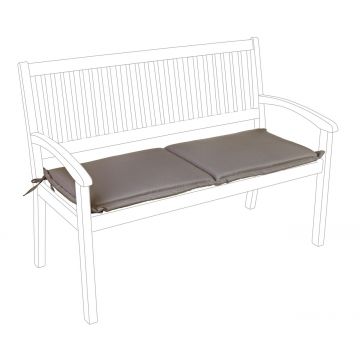 Perna pentru banca de gradina 2 locuri Poly180, Bizzotto, 115 x 47 cm, poliester impermeabil, ciocolata
