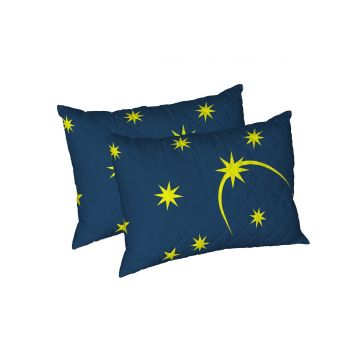 Set 2 perne Moon Night, microfibra matlasata Alcam, 50X70 cm