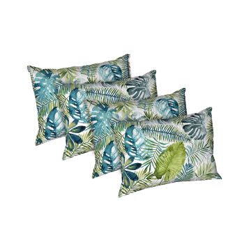 Set 4 perne Jungle, microfibra matlasata Alcam, 50x70 cm