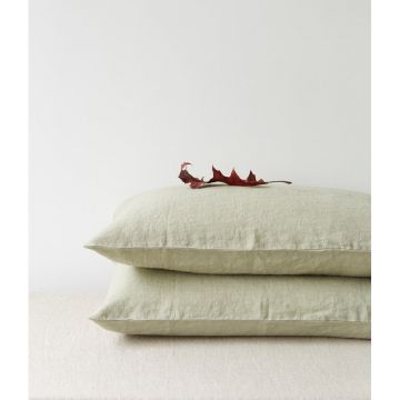 Față de pernă din in 80x80 cm Sage – Linen Tales