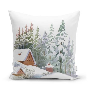 Față de pernă din material textil 43x43 cm cu model de Crăciun – Mila Home