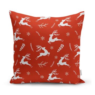 Față de pernă din material textil 43x43 cm cu model de Crăciun – Mila Home