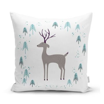 Față de pernă din material textil 43x43 cm cu model de Crăciun – Mila Home