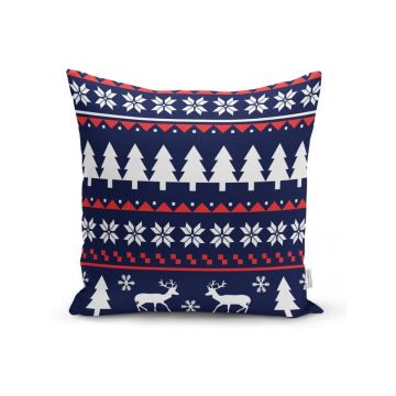 Față de pernă din material textil 43x43 cm cu model de Crăciun – Mila Home