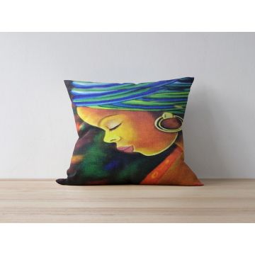 Husa de perna, a1142, 43x43 cm, 50% bumbac/50% poliester, Multicolor