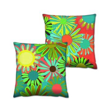 Set 2 perne decorative, AB-4606-4605, 50% bumbac / 50% poliester, Multicolor